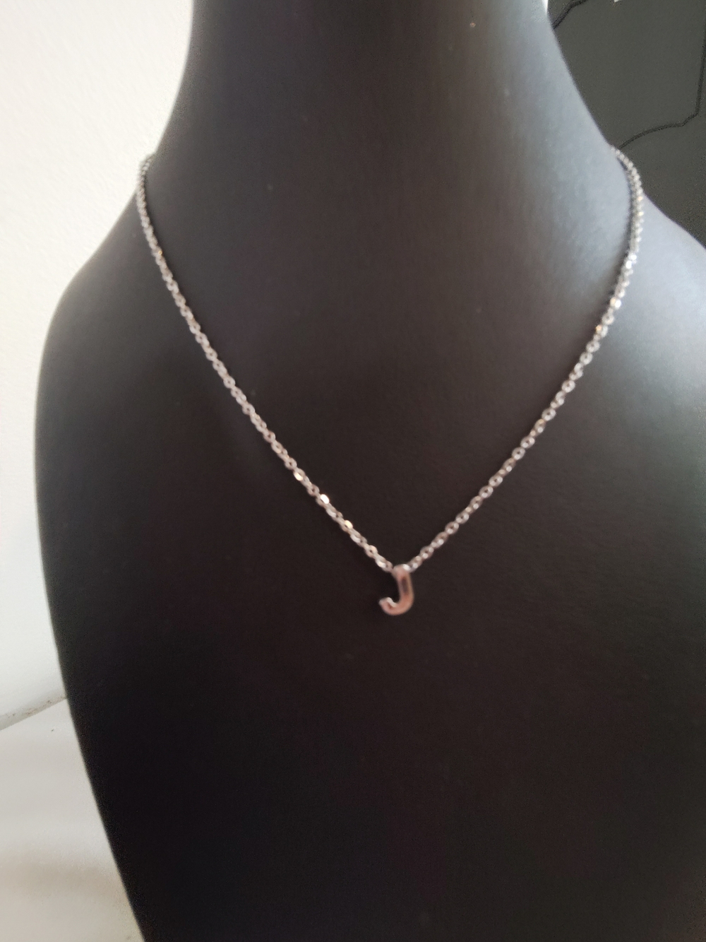 Silver Initial 'J' Necklace - Elegant Women's Jewelry
